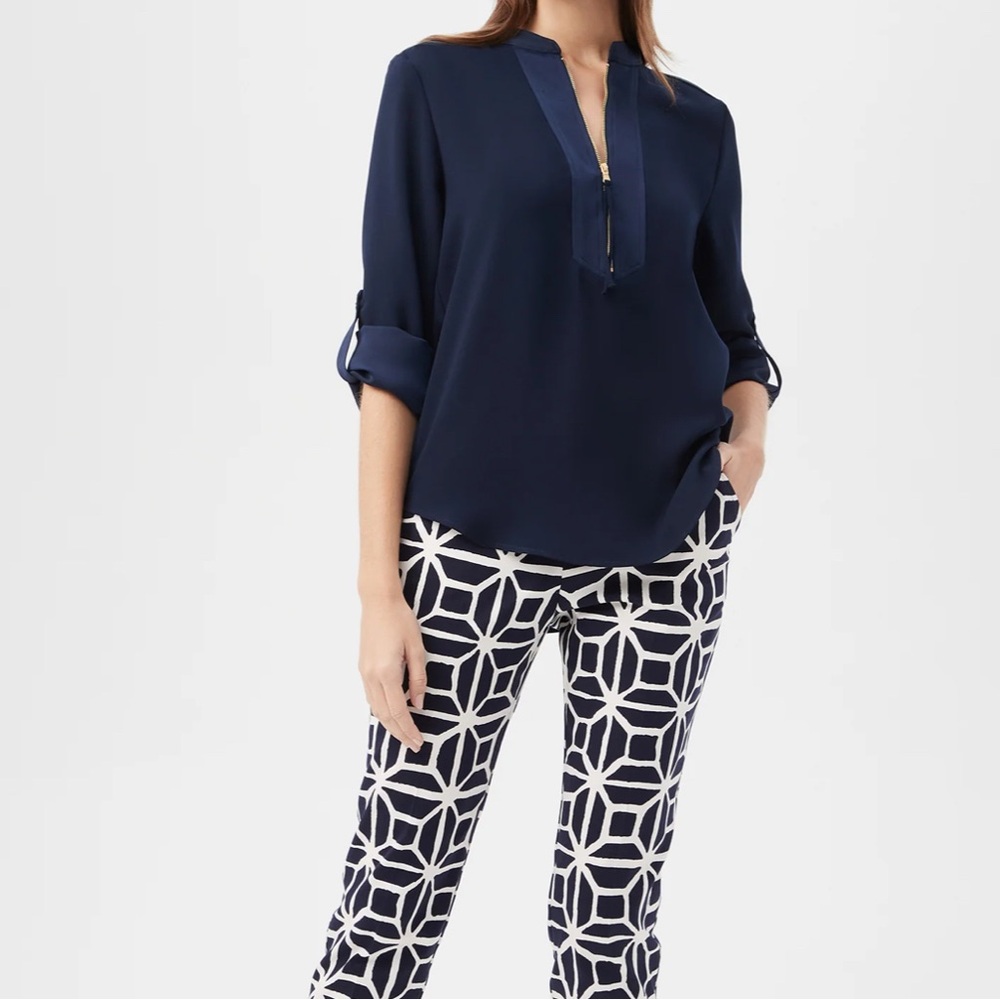 Trina Turk Kaiko navy blouse - M